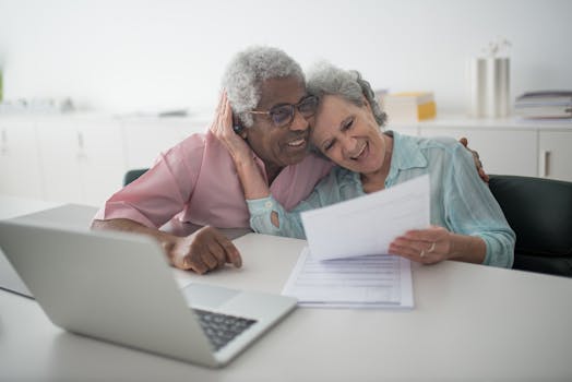 happy woman planning for retirement