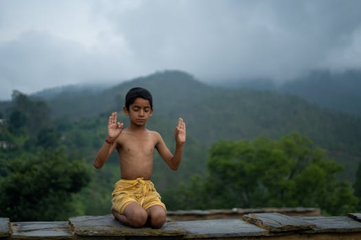 woman practicing yoga outdoors