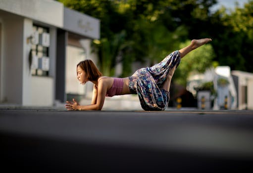 yoga session in nature