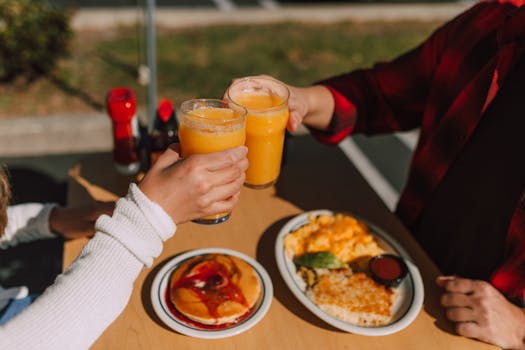 healthy meal shared among friends