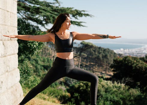 Image of a woman exercising outdoors