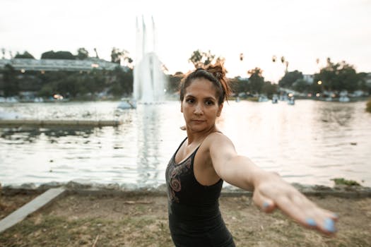 woman doing yoga