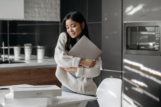 a woman smiling and embracing self-care