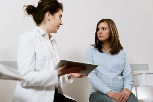 doctor examining a patient