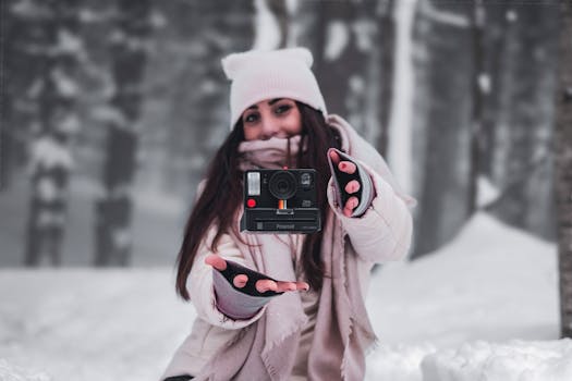 image of a woman exploring nature