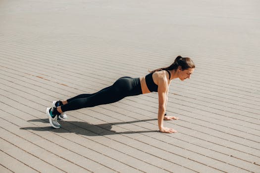 woman exercising outdoors