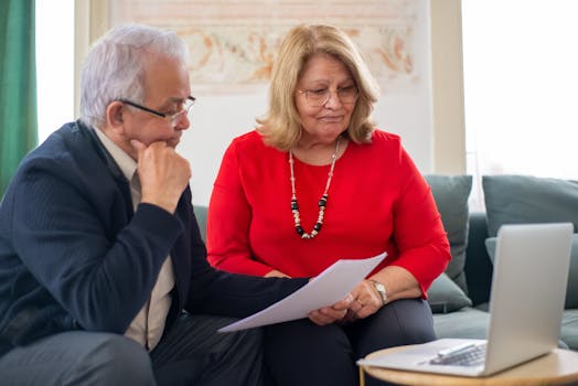 woman reviewing finances at home