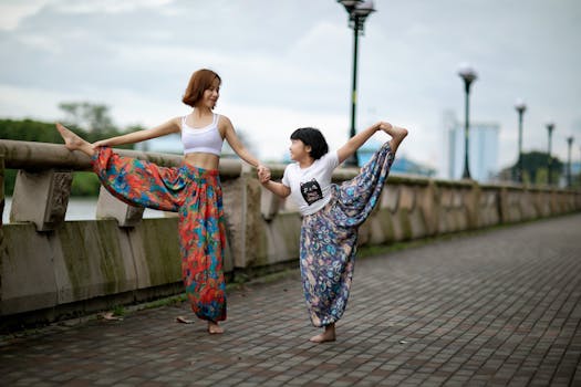 woman practicing yoga outdoors