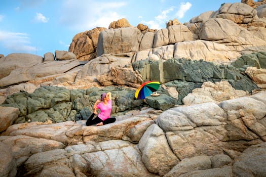 woman meditating in a serene environment