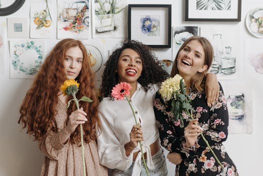 happy group of women in a self-care workshop