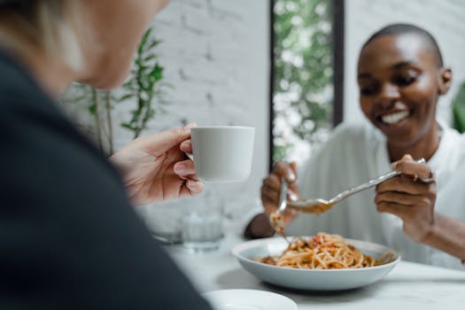 image of friends enjoying coffee together